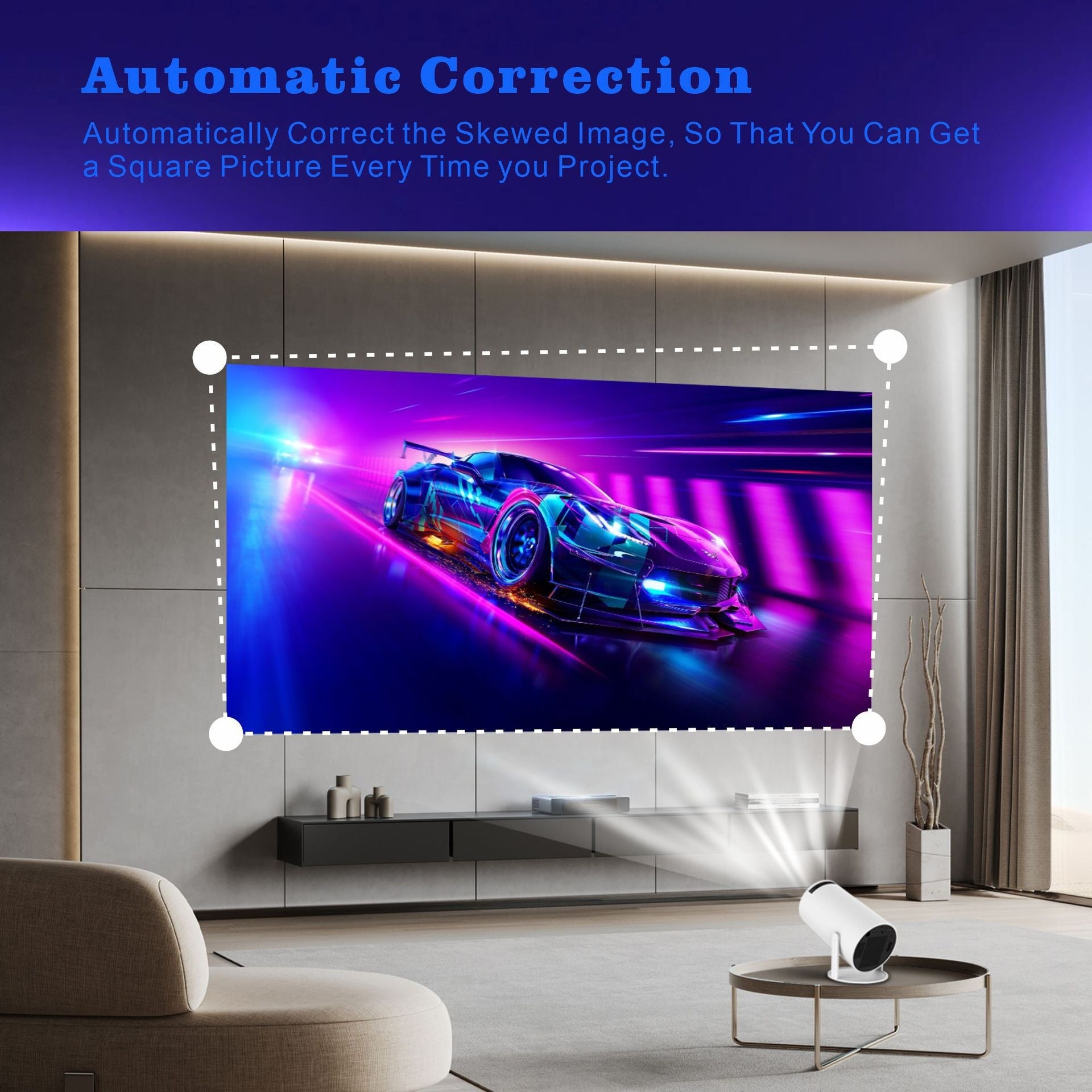 The projector is portable 4К